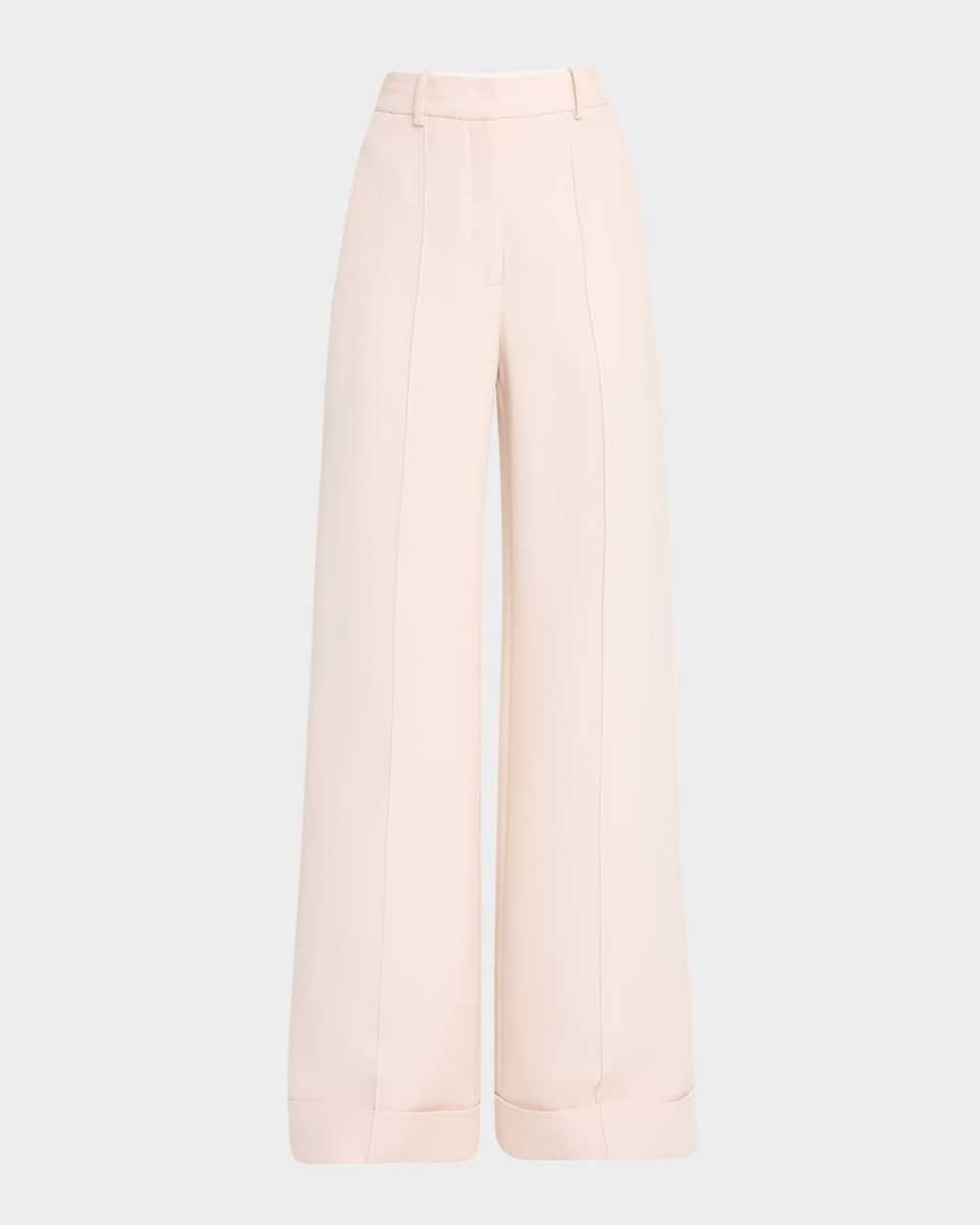 Deeda Flared Silk Wool Pants